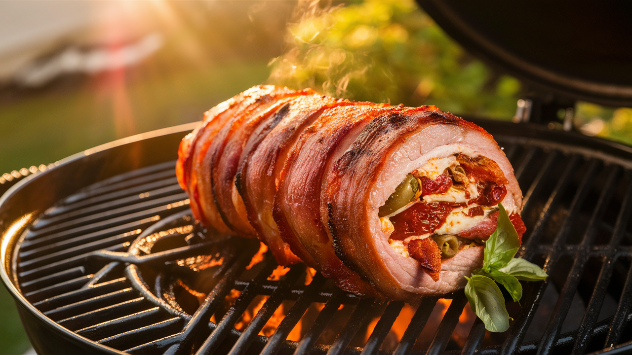 Gevulde varkenshaas Kamado