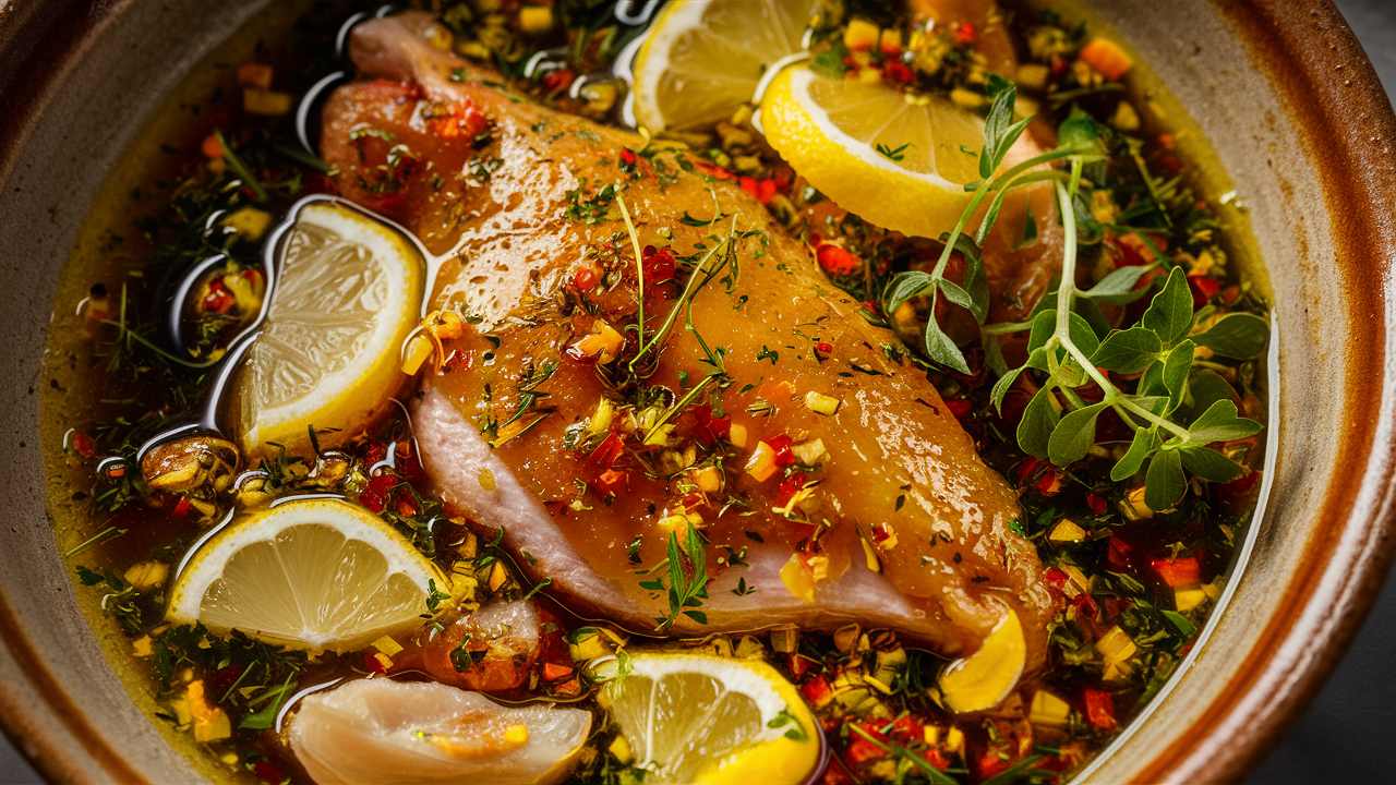 Griekse kip marinade