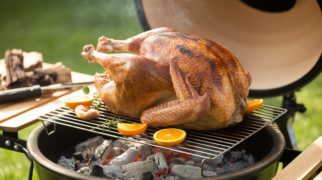 kalkoen op de kamado